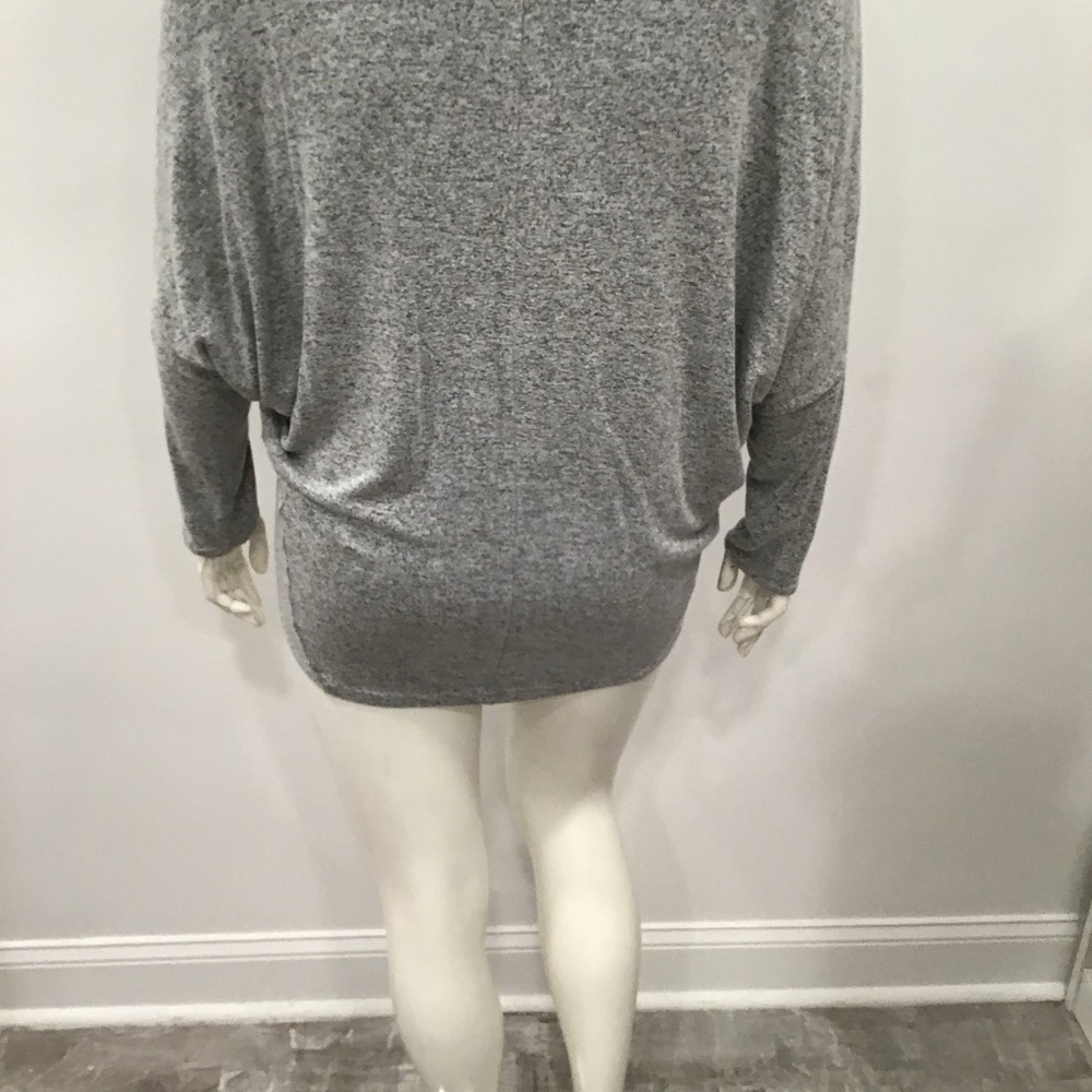 White House Black Market Top Marbled Black White Gray Medium Drop Waist Blouse - Picture 7 of 16